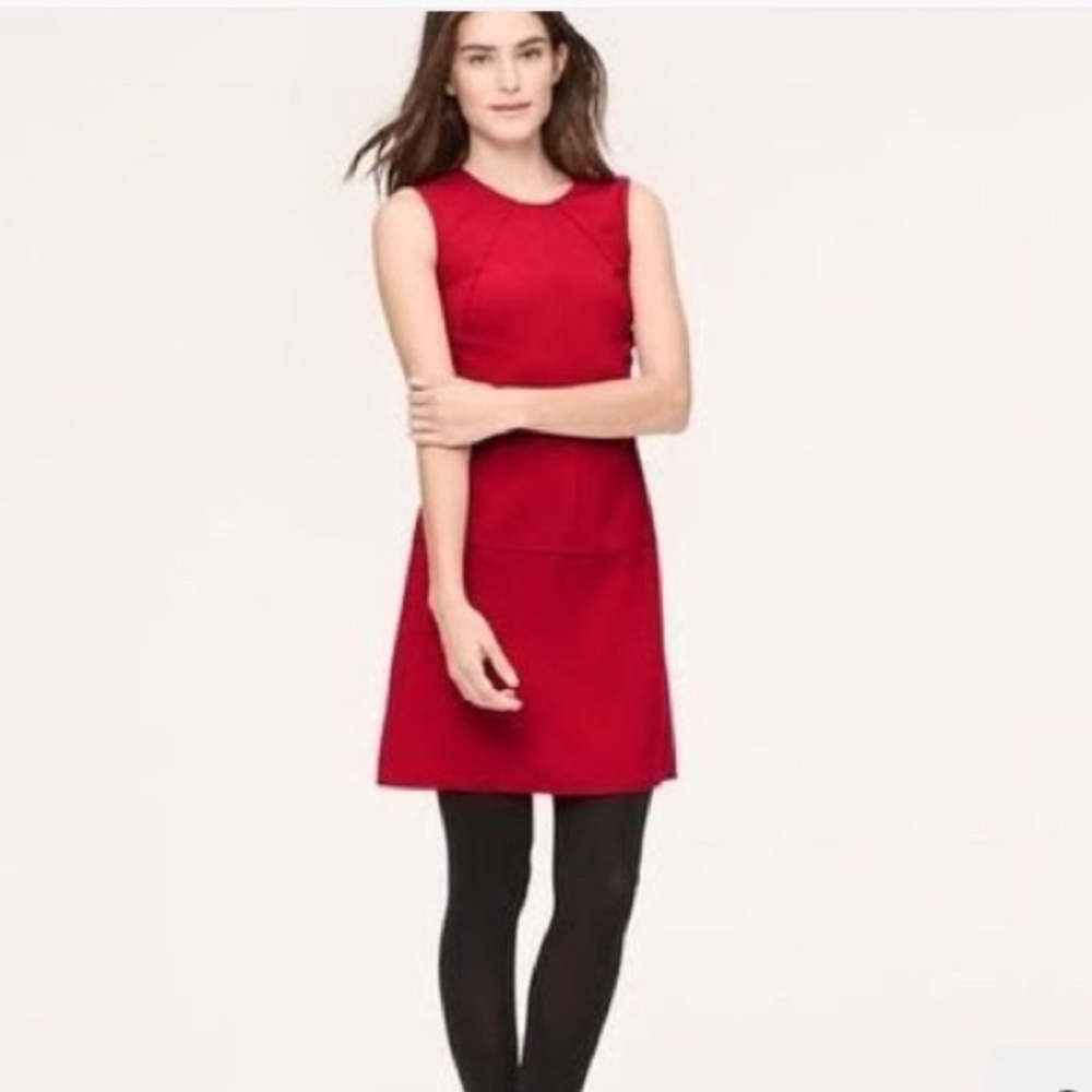 Ann Taylor Loft red shift dress